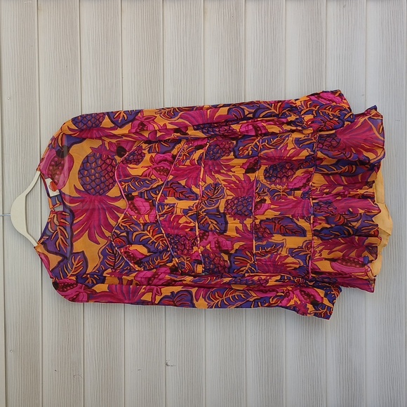 NWOT Farm Rio Print Ruffled Multicolor Women's Dress - Picture 6 of 10